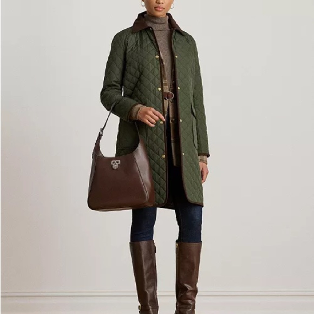 Lauren Ralph Lauren CLASSIC Olive Quilted Jacket